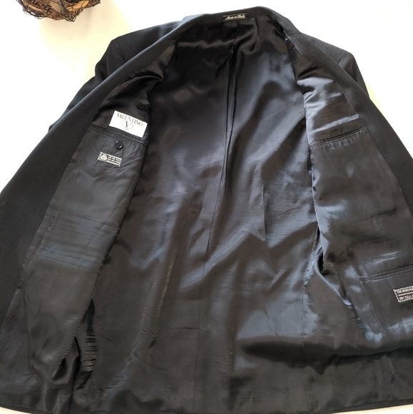 Valentino Uomo Black Wool Single Breast Blazer 41 - Picture 3 of 8